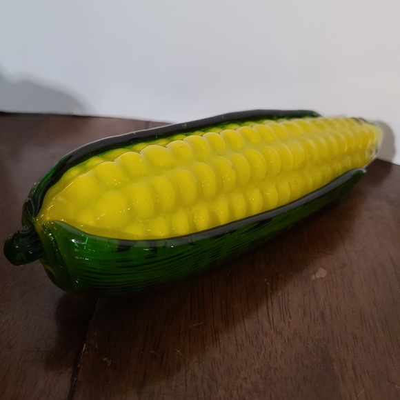 SOLD Two Vintage Blown Glass Corn Cobs - Picture 3 of 9